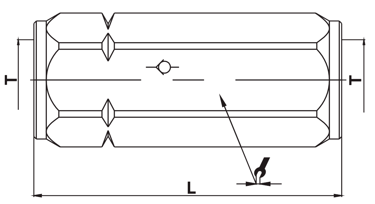 Эскиз обратного клапана CV (VUR; VU; FPR; FT257/6; CVU-M)