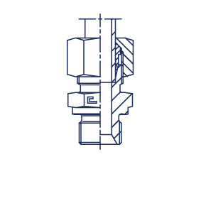 Штуцер ввертной прямой, BSP, тип B в сборе с кольцом B4 (DIN 2353, 24°)