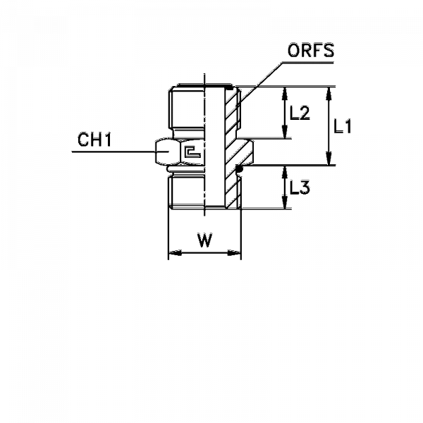 Штуцер ввертной прямой, UNF, тип E, под развальцовку 90° (SAE J1453), тип F