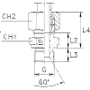 Штуцер ввертной прямой, BSP, тип B в сборе с кольцом B4 (DIN 2353, 24°)